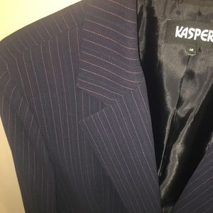 Black striped suit jacket